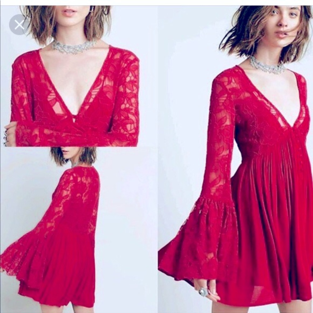 Free People With Love bell sleeve dress